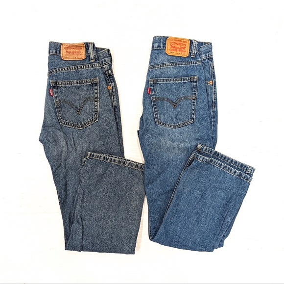 Levi's Other - LEVI'S 550 relaxed fit boys blue denim jeans bundle size 14 slim